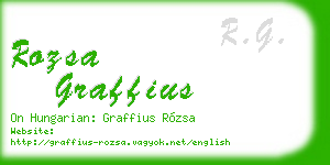 rozsa graffius business card